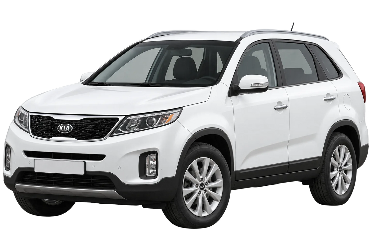 Witte Kia Sorento UM, schuin van voren