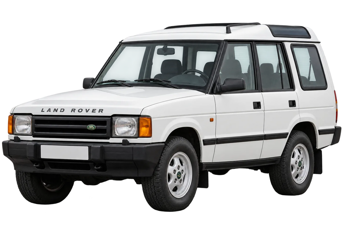 Witte Land Rover Discovery SALLJG, schuin van voren
