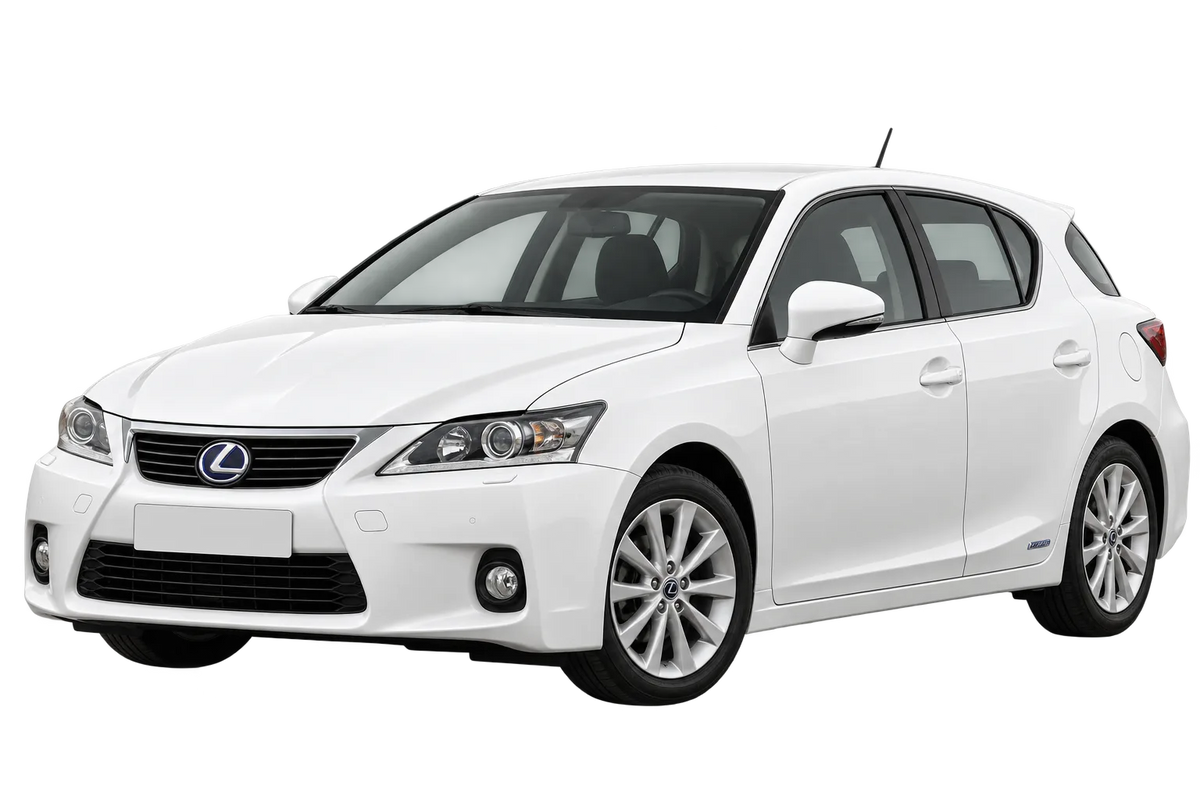 Witte Lexus CT A10(a) CT200h - incl. Facelift 2014 / 2017, schuin van voren