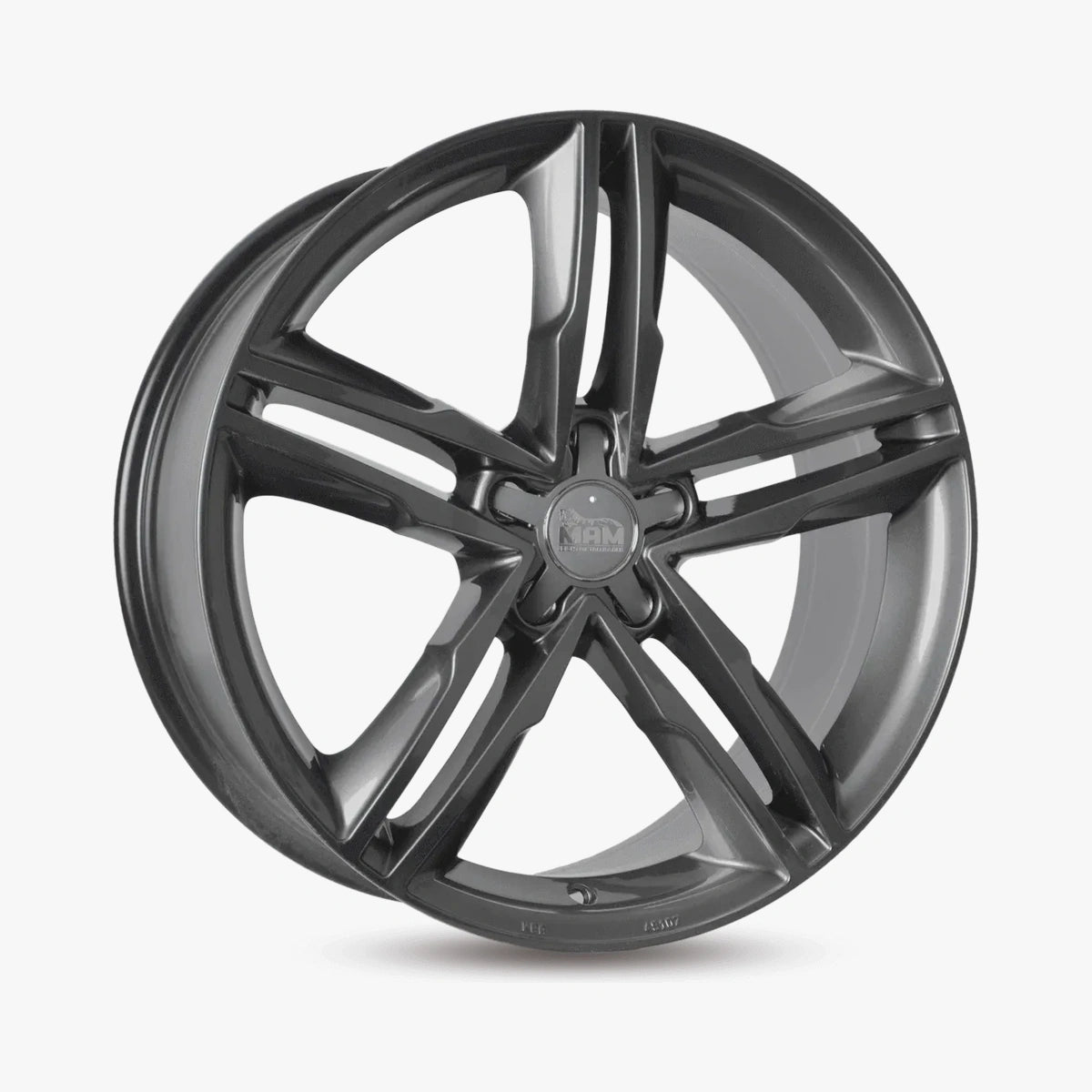MAM A1 Palladium Painted (PP) lichtmetalen velg in schuin driekwartaanzicht