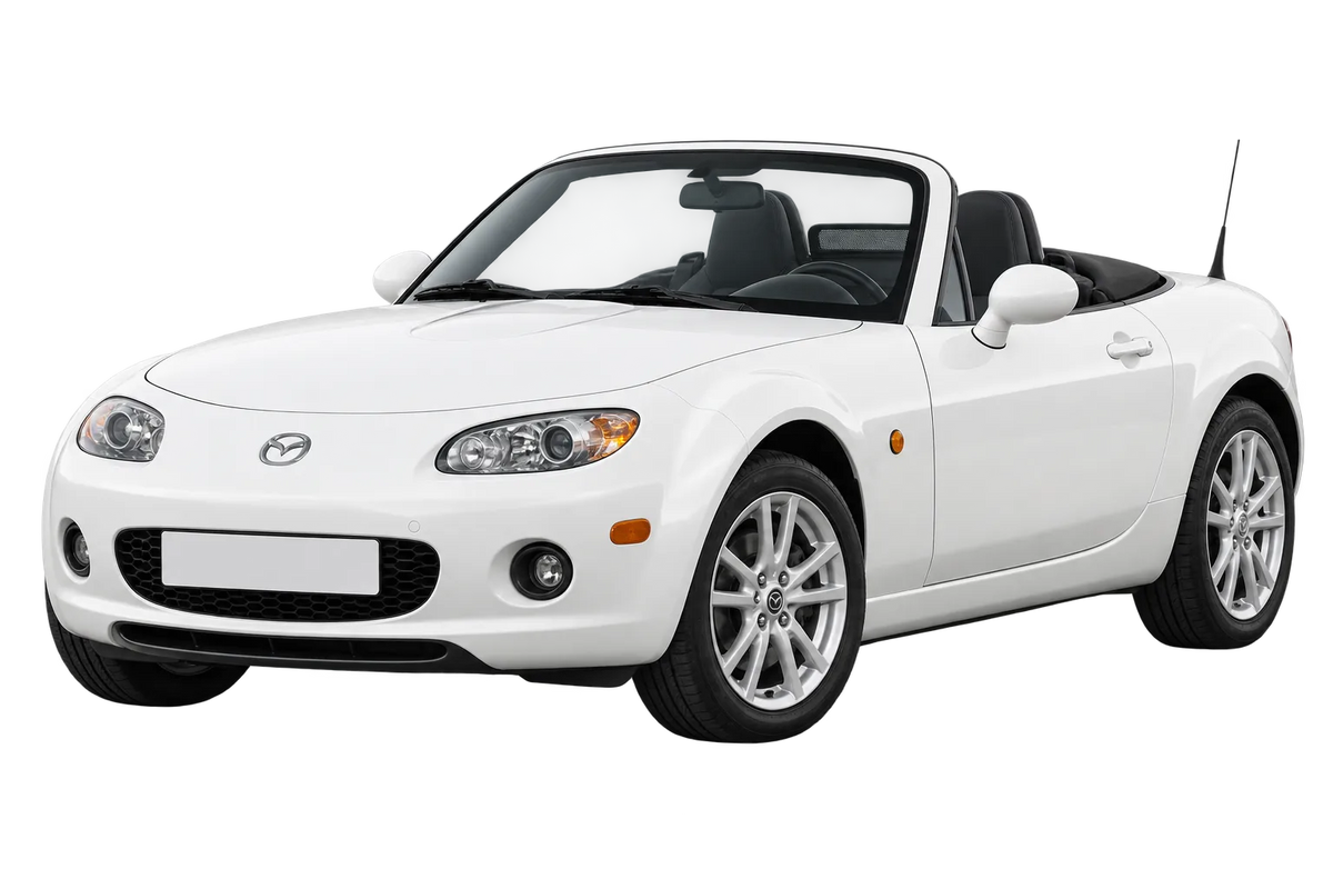 Witte Mazda MX-5 NC1, NC1E 3. Generation, schuin van voren