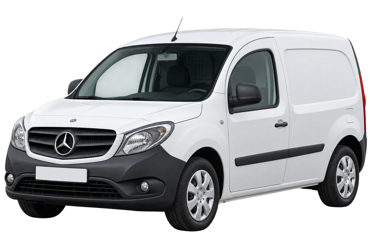 Witte Mercedes Citan X W415, schuin van voren