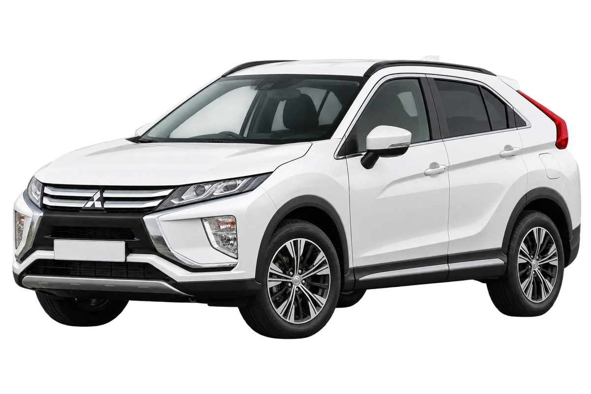 Witte Mitsubishi Eclipse Cross GK0, schuin van voren