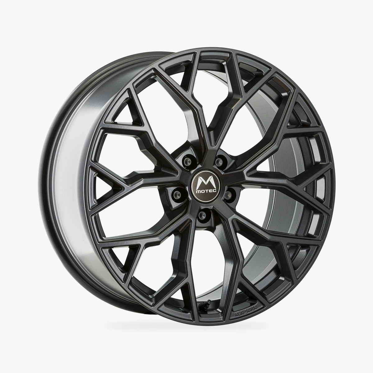 MOTEC BULL (MCT17) Graphite Matt lichtmetalen velg in schuin driekwartaanzicht