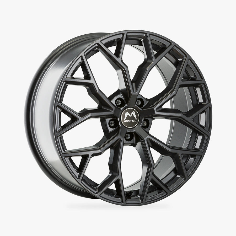 MOTEC BULL (MCT17) Graphite Matt lichtmetalen velg in schuin driekwartaanzicht