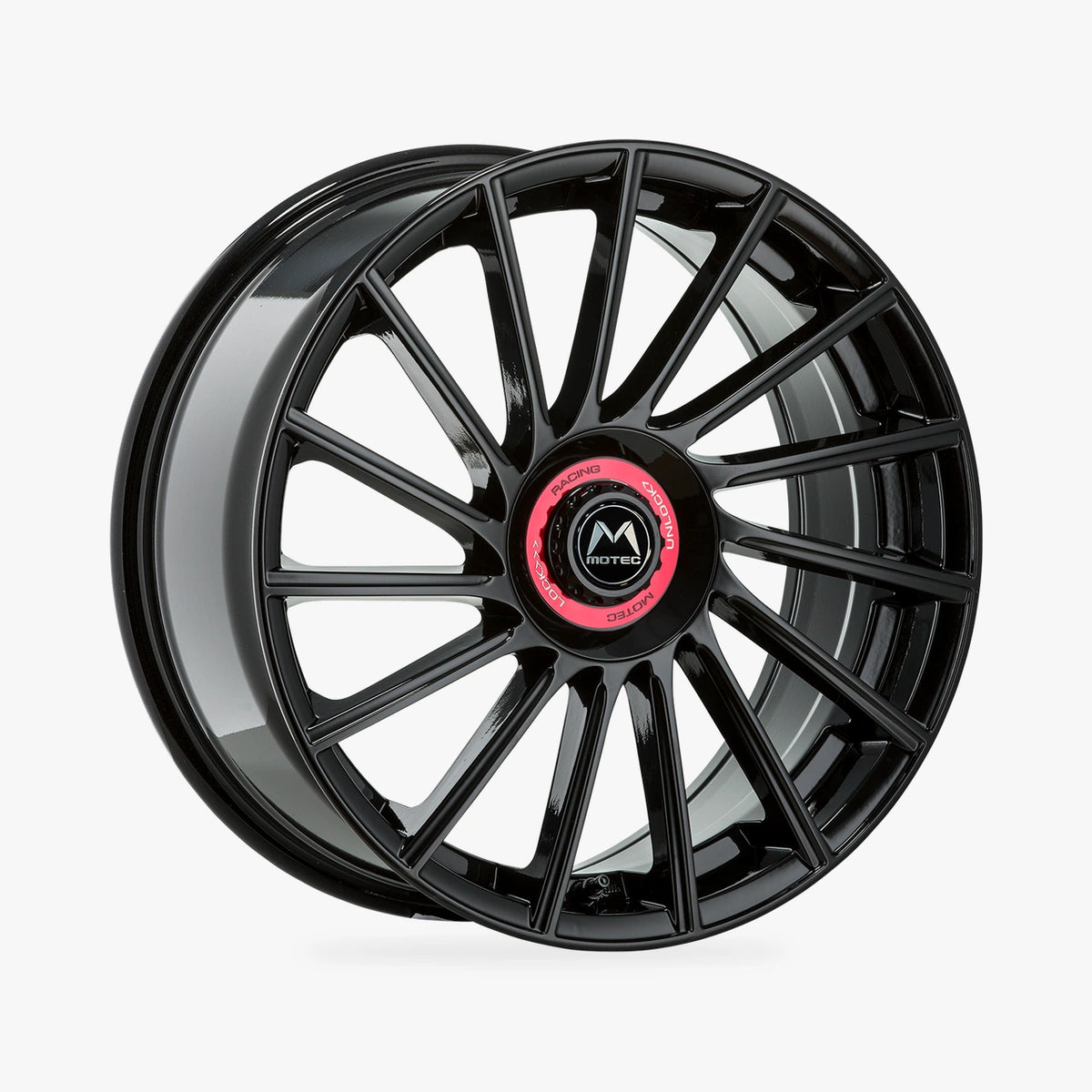 MOTEC TORNADO REVOLUTION (MCT9R) Schwarz lichtmetalen velg in schuin driekwartaanzicht