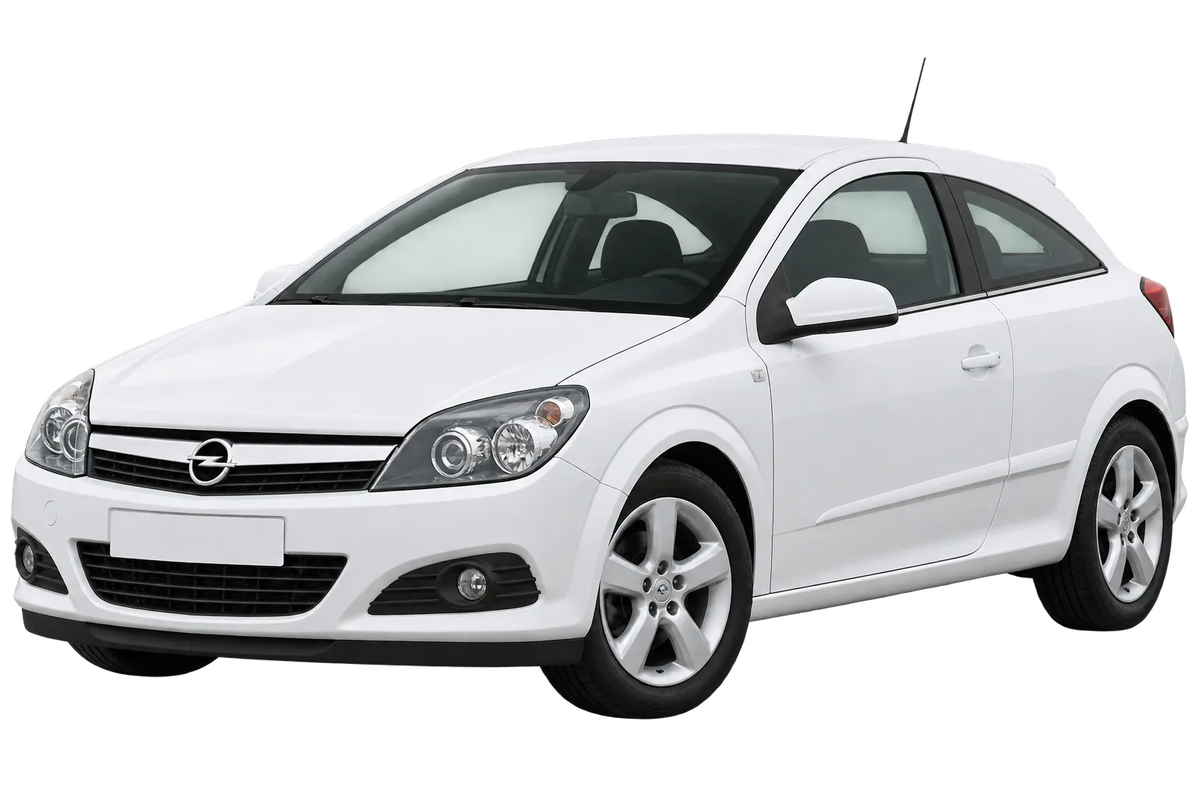 Witte Opel Astra A-H/C GTC veicolo con attacco  a 5 fori, schuin van voren