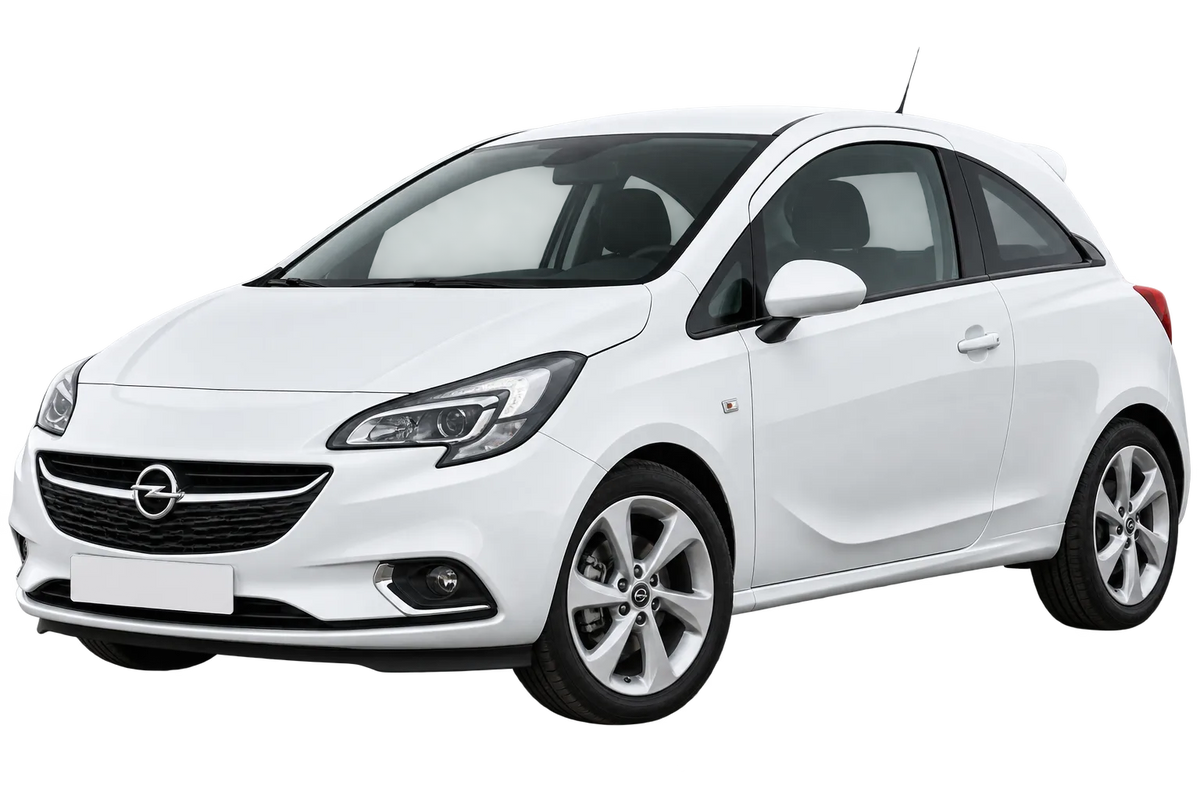 Witte Opel Corsa S-D Corsa E - veicolo con attacco  a 5 fori / 110kW, schuin van voren