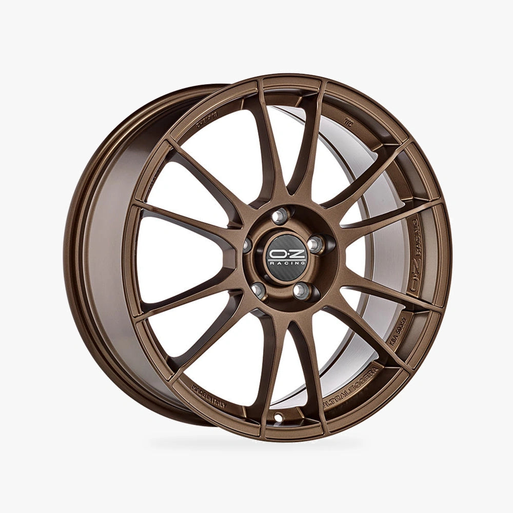 OZ ULTRALEGGERA Matt Bronze lichtmetalen velg in schuin driekwartaanzicht