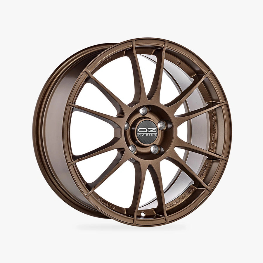 OZ ULTRALEGGERA Matt Bronze lichtmetalen velg in schuin driekwartaanzicht