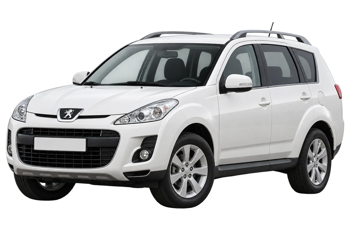 Witte Peugeot 4007 V*****, V, schuin van voren