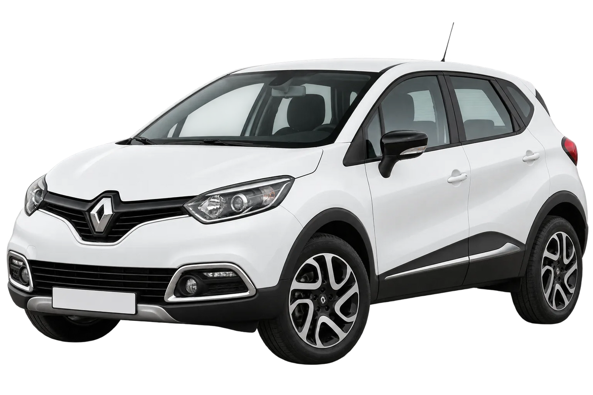 Witte Renault Captur R inkl. Facelift 2017, schuin van voren