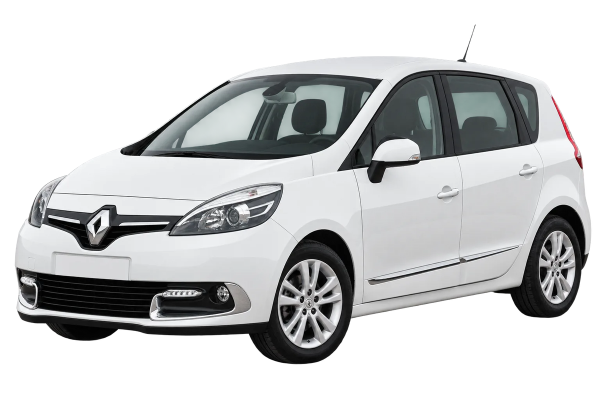 Witte Renault Scenic JZ Scenic III / Grand Scenic III, schuin van voren