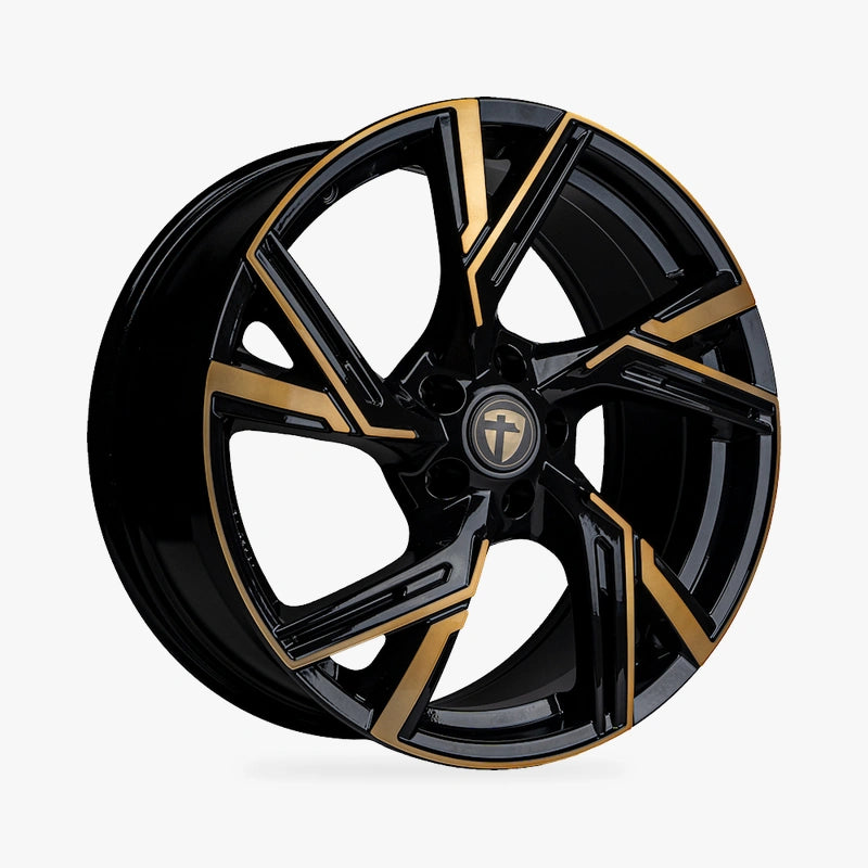 TOMASON AR1 Black Copper lichtmetalen velg in schuin driekwartaanzicht