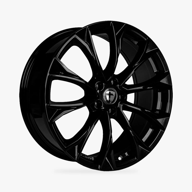 TOMASON AR3 Black Painted lichtmetalen velg in schuin driekwartaanzicht