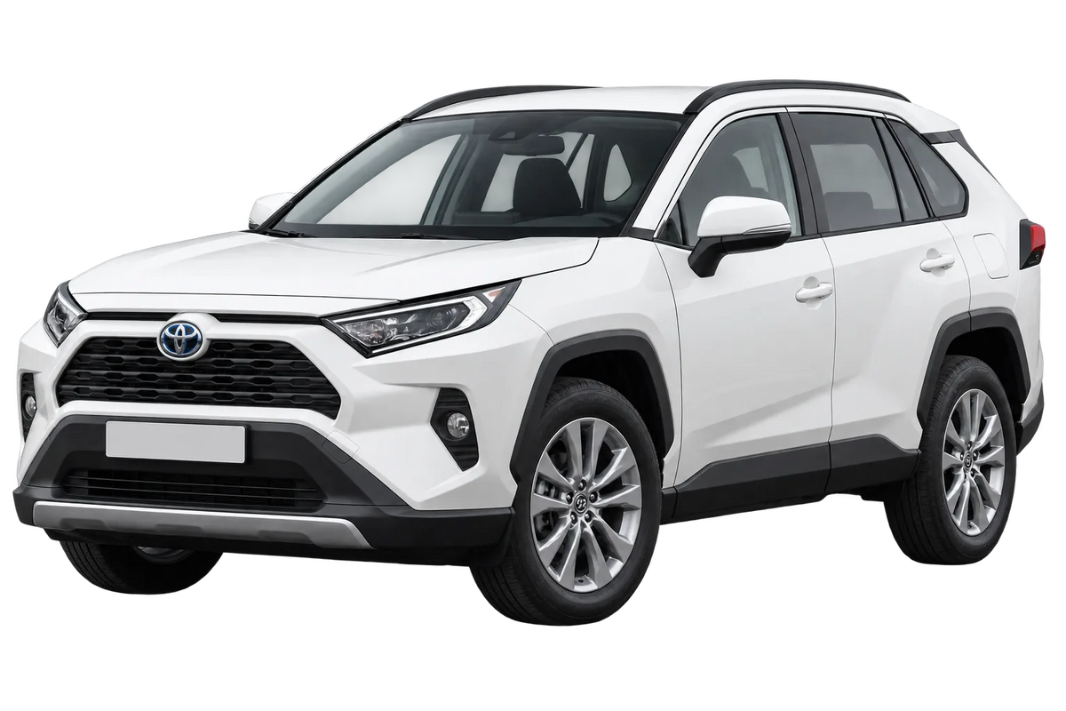 Witte Toyota RAV4 XA5 EU, M, schuin van voren