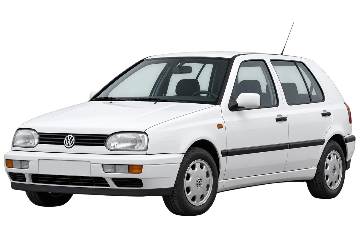 Witte Volkswagen Golf (III) 1E, 1E..., 1H, 1H..., schuin van voren