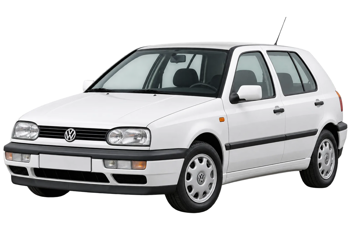 Witte Volkswagen Golf (III) 1H, 1HX -/O, /1, /OF, schuin van voren