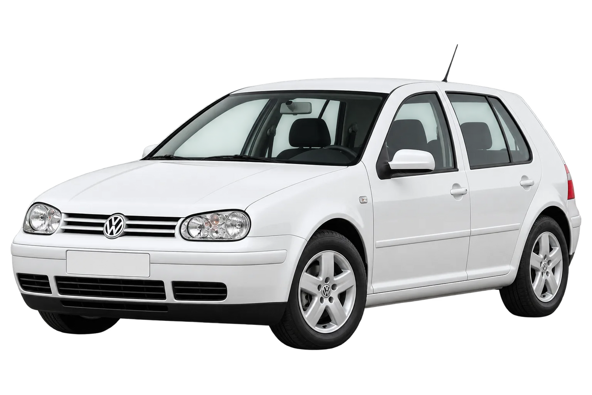 Witte Volkswagen Golf (IV) 1J, schuin van voren