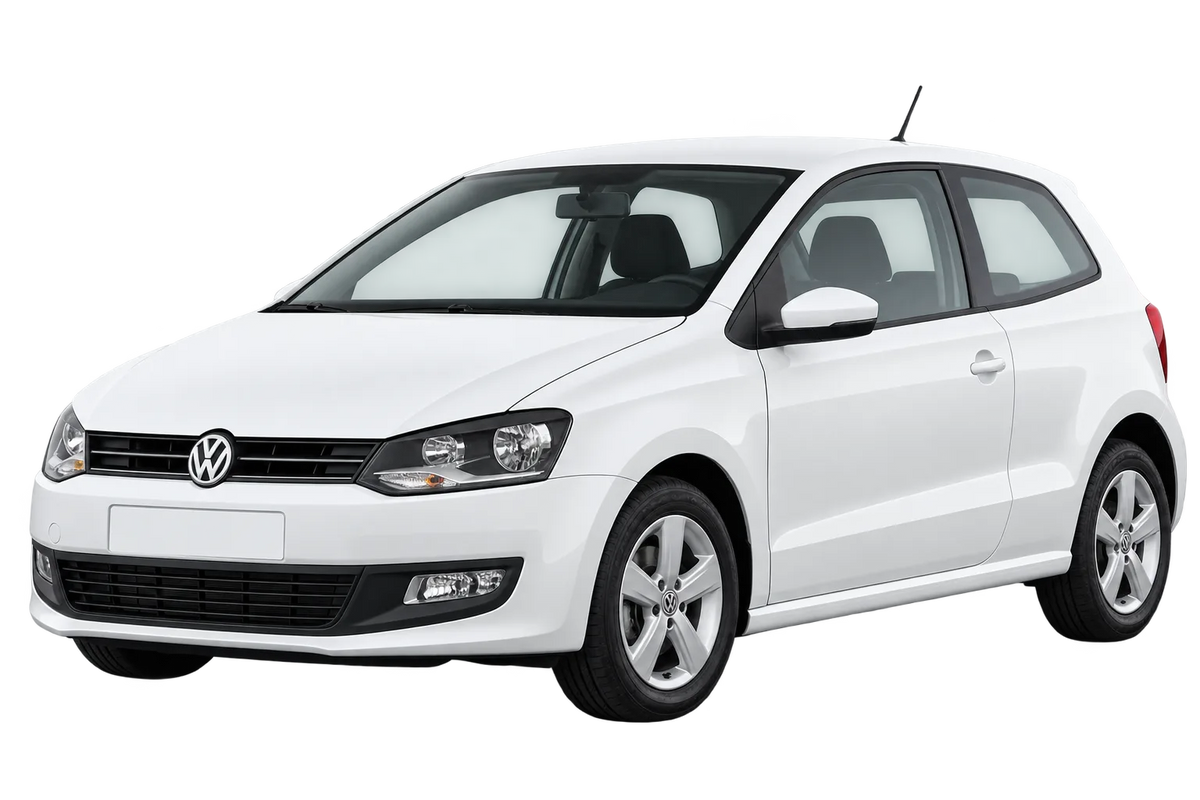 Witte Volkswagen Polo 6R GTI 1.4 / 132 kW, schuin van voren